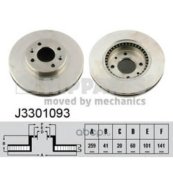Тормозной диск (Nipparts) J3301093