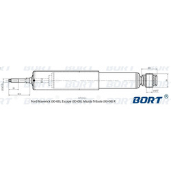 Амортизатор газомасляный задний (BORT) G11245256