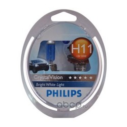    4 H11 12V 55W CRISTAL VISION + 2xW5W (4300K,    ) (Philips) 12362CVSM