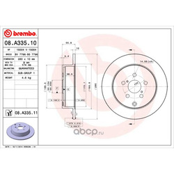 Тормозной диск (Brembo) 08A33510