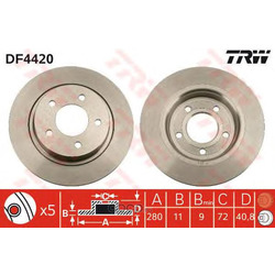 Тормозной диск (TRW/Lucas) DF4420