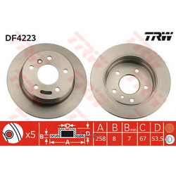 Тормозной диск (TRW/Lucas) DF4223