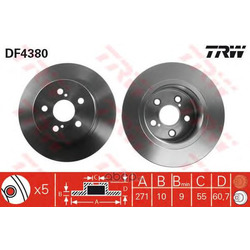 Тормозной диск (TRW/Lucas) DF4380