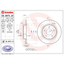 Тормозной диск (Brembo) 08997521