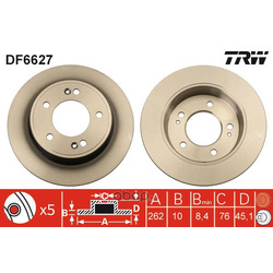 Тормозной диск (TRW/Lucas) DF6627