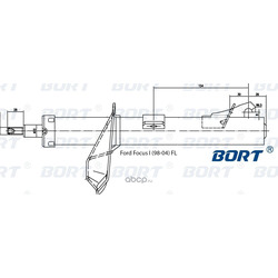Стойка амортизационная газомасляная передняя левая (BORT) G22045161L