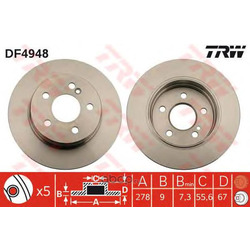 Тормозной диск (TRW/Lucas) DF4948