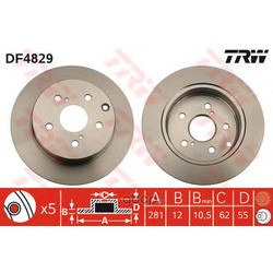 Тормозной диск (TRW/Lucas) DF4829