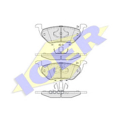 Комплект тормозных колодок, дисковый тормоз (Icer) 182031