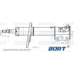 Стойка амортизационная газомасляная передняя правая (BORT) G22250144R