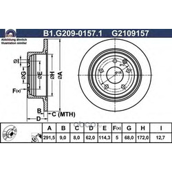 Тормозной диск (GALFER) B1G20901571