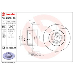 Тормозной диск (Brembo) 08A33611