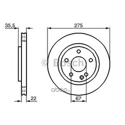 Тормозной диск (Bosch) 0986478474