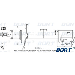 Стойка амортизационная газомасляная передняя правая (BORT) G22250191R