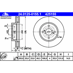 Тормозной диск (Ate) 24012501551