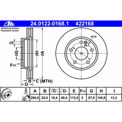 Тормозной диск (Ate) 24012201681