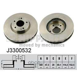 Тормозной диск (Nipparts) J3300532