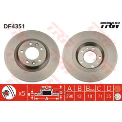 Тормозной диск (TRW/Lucas) DF4351