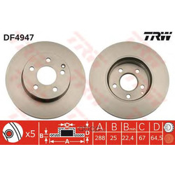 Тормозной диск (TRW/Lucas) DF4947