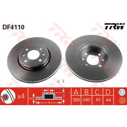 Тормозной диск (TRW/Lucas) DF4110