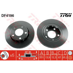 Тормозной диск (TRW/Lucas) DF4196