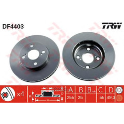 Тормозной диск (TRW/Lucas) DF4403