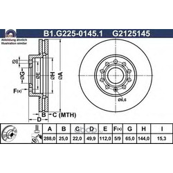 Тормозной диск (GALFER) B1G22501451