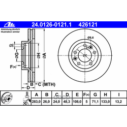 Тормозной диск (Ate) 24012601211