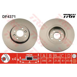 Тормозной диск (TRW/Lucas) DF4371