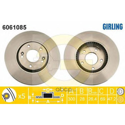 Тормозной диск (Girling) 6061085