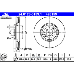 Тормозной диск (Ate) 24012601591