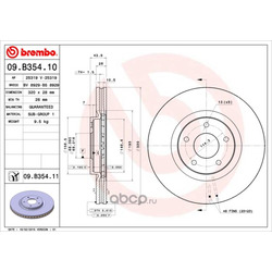 Тормозной диск (Brembo) 09B35410