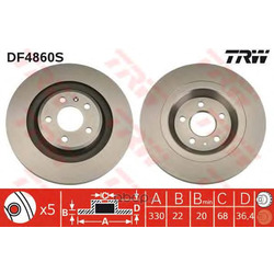 Тормозной диск (TRW/Lucas) DF4860S