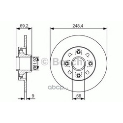 Тормозной диск (Bosch) 0986479S43