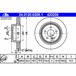 Тормозной диск (Ate) 24012002081