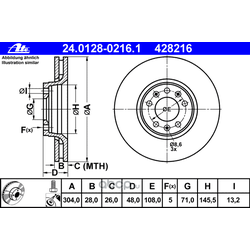 Тормозной диск (Ate) 24012802161