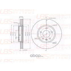 Передний тормозной диск (UBS) BP2104006