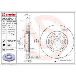 Тормозной диск (Brembo) 09A95611