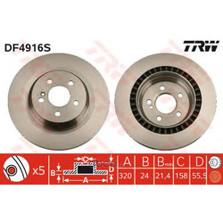 Тормозной диск (TRW/Lucas) DF4916S