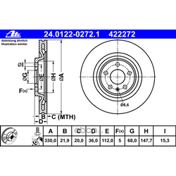 Тормозной диск (Ate) 24012202721