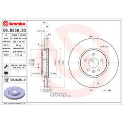 Тормозной диск (Brembo) 09B35621