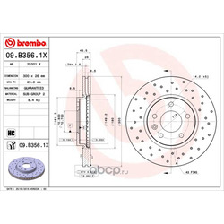 Тормозной диск (Brembo) 09B3561X