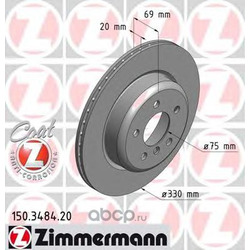 Тормозной диск (Zimmermann) 150348420