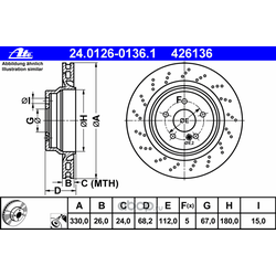 Тормозной диск (Ate) 24012601361