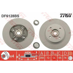 Тормозной диск (TRW/Lucas) DF6128BS