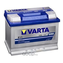 Батарея аккумуляторная 74А/ч 680А 12В обратная полярн. стандартные клеммы (Varta) 574012068