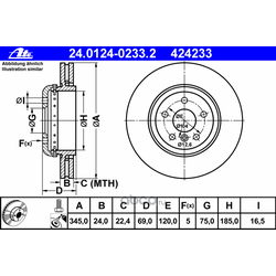 Тормозной диск (Ate) 24012402332