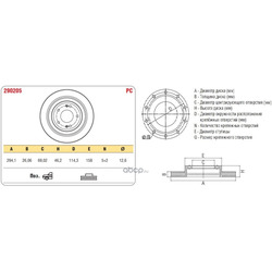 Тормозной диск HYUNDAI SANTA FE-&amp;gt;06 перед.вент. (ASP) 290205