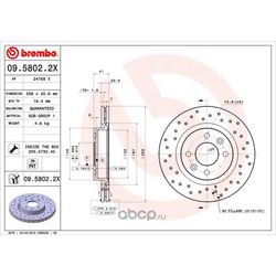 Тормозной диск (Brembo) 0958022X