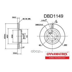 диск тормозной (DYNAMATRIX-KOREA) DBD1149